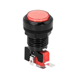 33mm 12V Illuminated Game Machine Button - Red 