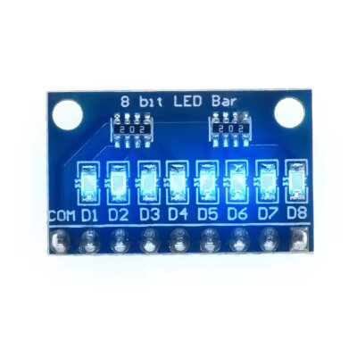 3.3V 5V 8-Bit Blue LED Module - Cathode - 1