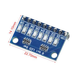 3,3V 5V 8-Bit Kırmızı LED Modülü - Anot - 4