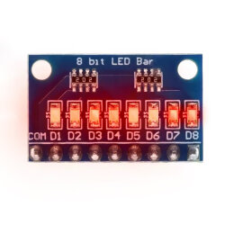 3.3V 5V 8-Bit Red LED Module - Anode