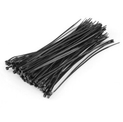 3.6mmx300mm Cable Tie Black - 100 Pieces 