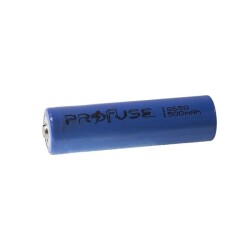 3.7V 1500mAh 18650 Li-ion Rechargeable Battery - With Head 