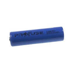 3.7V 2500mAh 18650 Li-ion Şarjlı Pil - Başlı - 1