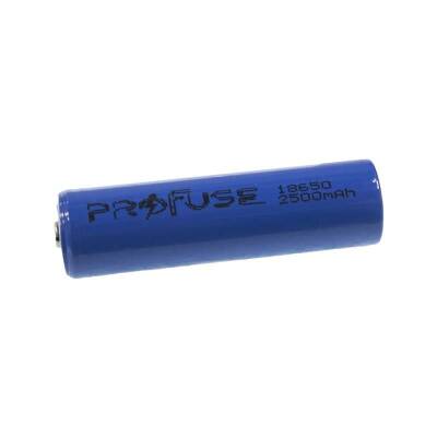 3.7V 2500mAh 18650 Li-ion Şarjlı Pil - Başlı - 1