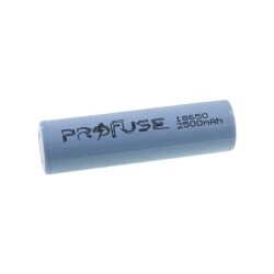 3.7V 2500mAh 18650 Li-ion Şarjlı Pil - Başsız 