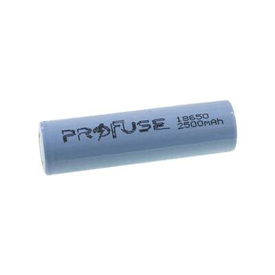 3.7V 2500mAh 18650 Li-ion Şarjlı Pil - Başsız - 1