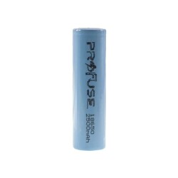 3.7V 2500mAh 18650 Li-ion Şarjlı Pil - Başsız - 2