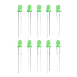 3mm Yeşil Led Paketi - 10 Adet 
