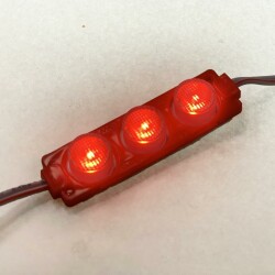 3W Lens Module 3 LEDs - Red 12V - 2