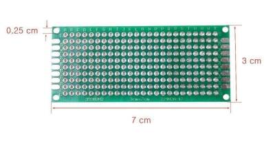 3x7cm Epoxy Çift Taraflı Delikli Plaket - 2