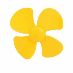 4 Blade Plastic Propeller Ø56mm - Yellow 