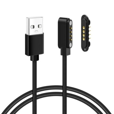4-Pin 2.54mm Kablolu Pogo Pin Manyetik Konnektör Takımı - USB Soketli - 1
