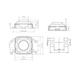 4 Pinli 3x3x1.5mm Buton - 3