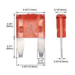 40A Mini Car Fuse - Blade Fuse - 2