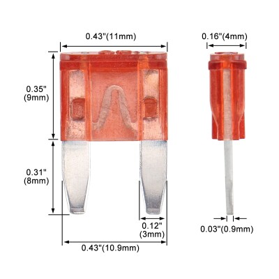 40A Mini Car Fuse - Blade Fuse - 2