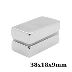 38x18x9mm Neodyum Güçlü Mıknatıs - Neodim Magnet