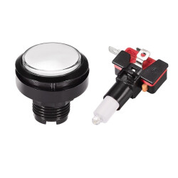 46mm 12V Flat Illuminated Gaming Machine Button - White - 3