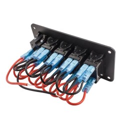 4'lü ON-OFF Işıklı Anahtar Switch Panel 2x 5V 3.1A USB - 3