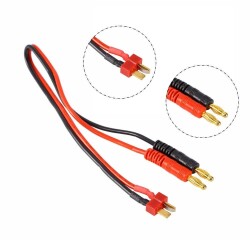 4mm Banana to Male T Plug Converter Cable - 30cm