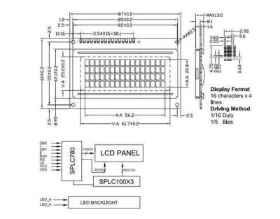 4X16 LCD Ekran Mavi - 3