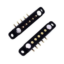 5-Pin 2.54mm 90C Pogo Pin Manyetik Konnektör Takımı - Kulaklı 