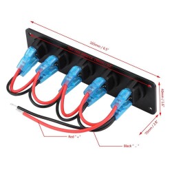 5'li ON-OFF Sarı Nokta Işıklı Anahtar Switch Panel 12V-24V - 2