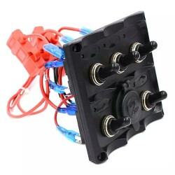 5'li ON-OFF Toggle Switch Panel - Çakmaklık Çıkışlı 