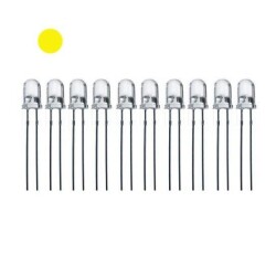 5mm Transparent Yellow Led Package - 10 Pcs - Motorobit