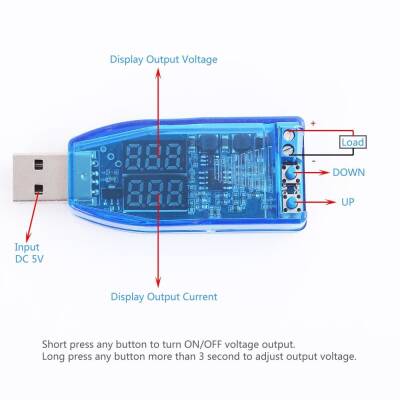 5V / 1.2V-24V DC-DC USB Voltaj Yükseltici ve Düşürücü Regülatör Modülü - XY-SUPA-Z - 2