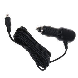 5V 2.4A Dual USB Car Cigarette Lighter Charger with Mini USB Output - 3.5m Cable - 1