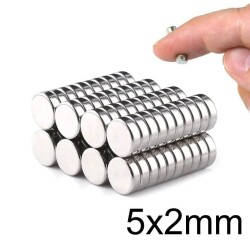 5X2mm Neodyum Güçlü Mıknatıs - Neodim Magnet