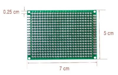 5x7cm Epoxy Çift Taraflı Delikli Plaket - 2