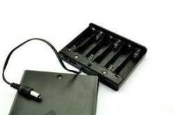 6 AA Battery Holders - Jack, Cover and Key 