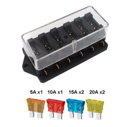 6 Channel Auto Blade Fuse Box - 1