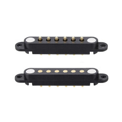 6-Pin 2.54mm Pogo Pin Magnetic Connector Set - With Ear 