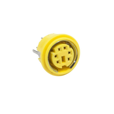 6 Pin Female Mini DIN Connector - Panel Type - 1