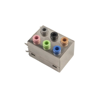 6 Port Female Audio Jack Input - PCB Type - 2