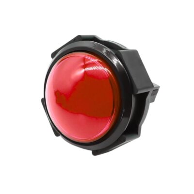 60mm 12V Bombeli Işıklı Oyun Makinesi Butonu - Kırmızı - 2