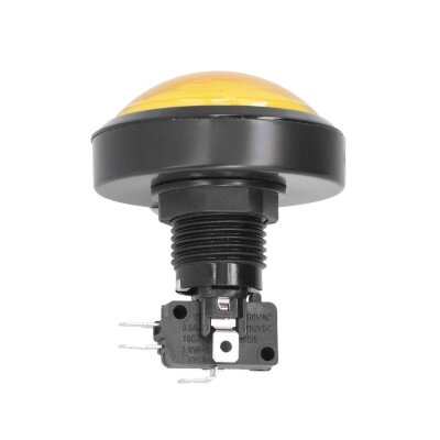 60mm 12V Bombeli Işıklı Oyun Makinesi Butonu - Sarı - 1