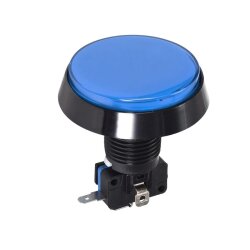 60mm 12V Illuminated Game Machine Button - Blue 