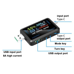 6527-Q Multifunction USB Digital Tester - Voltage and Current Meter - 3