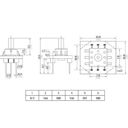 6847A 3.3V 0kPa - 40kPa Pressure Sensor Transmitter Module - 3