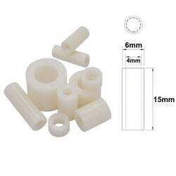 6x15mm LED Distance (Standoff) - White