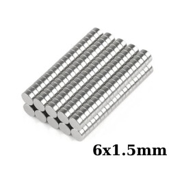 6x1.5mm Neodyum Güçlü Mıknatıs - Neodim Magnet