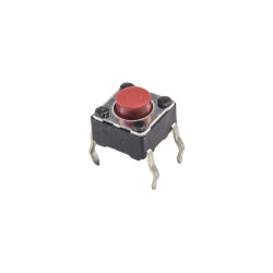 6x6x5mm 4 Pin Red Push Button - Tact Switch