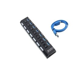7 Port USB 3.0 Multiplexer with On Off Switch