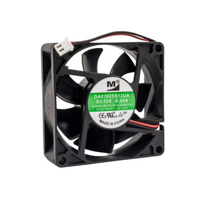 70x70x25mm 12V 0.30A Fan with 2 Cables - 1