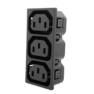 742W-3P 3-Way Female Power Socket 15A 250V - 1