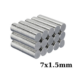 7x1.5mm Neodyum Güçlü Mıknatıs - Neodim Magnet