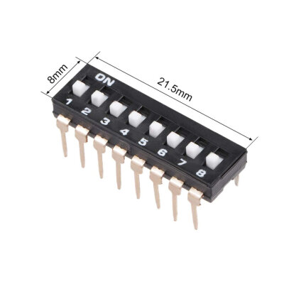 8-Pin Integrated Type Dip Switch - 3